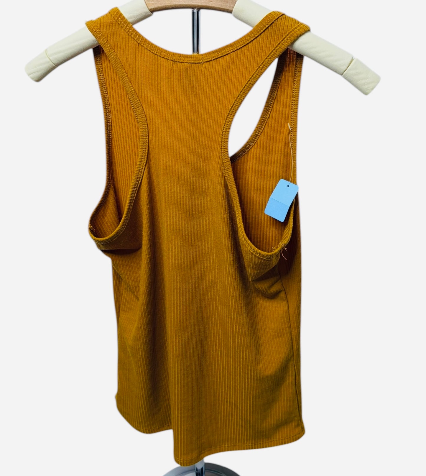 62 Tan tank top ripple