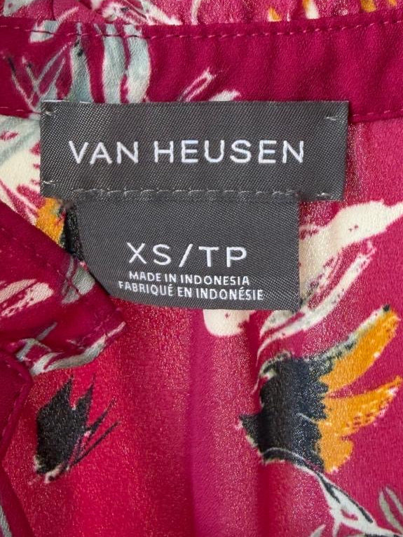 Van Heusen Burgundy Feather Top