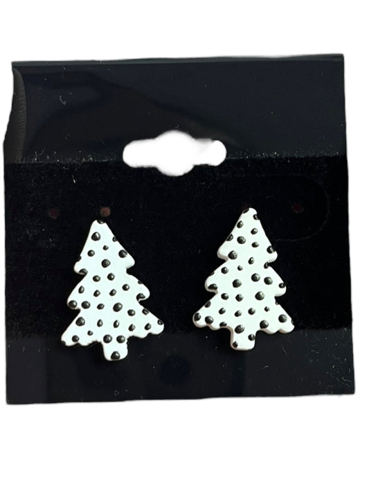 Dots Christmas tree earrings
