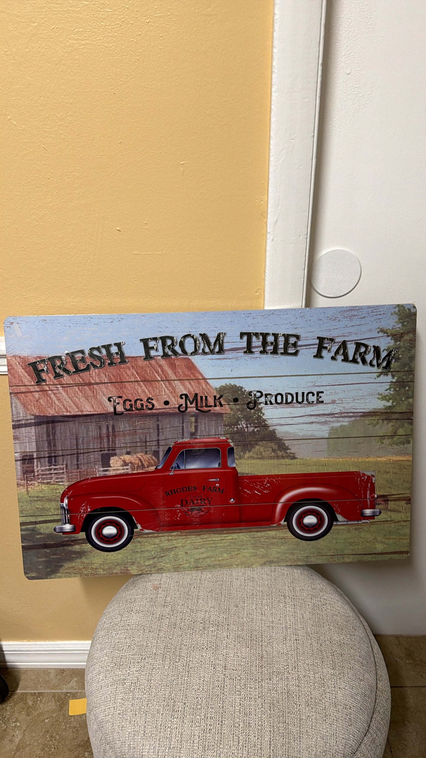 Southern Hospitality red truck farm sign