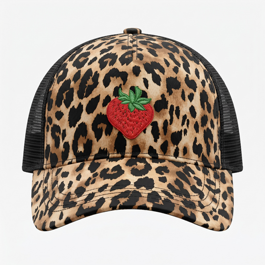 Cheetah Strawberry hat 