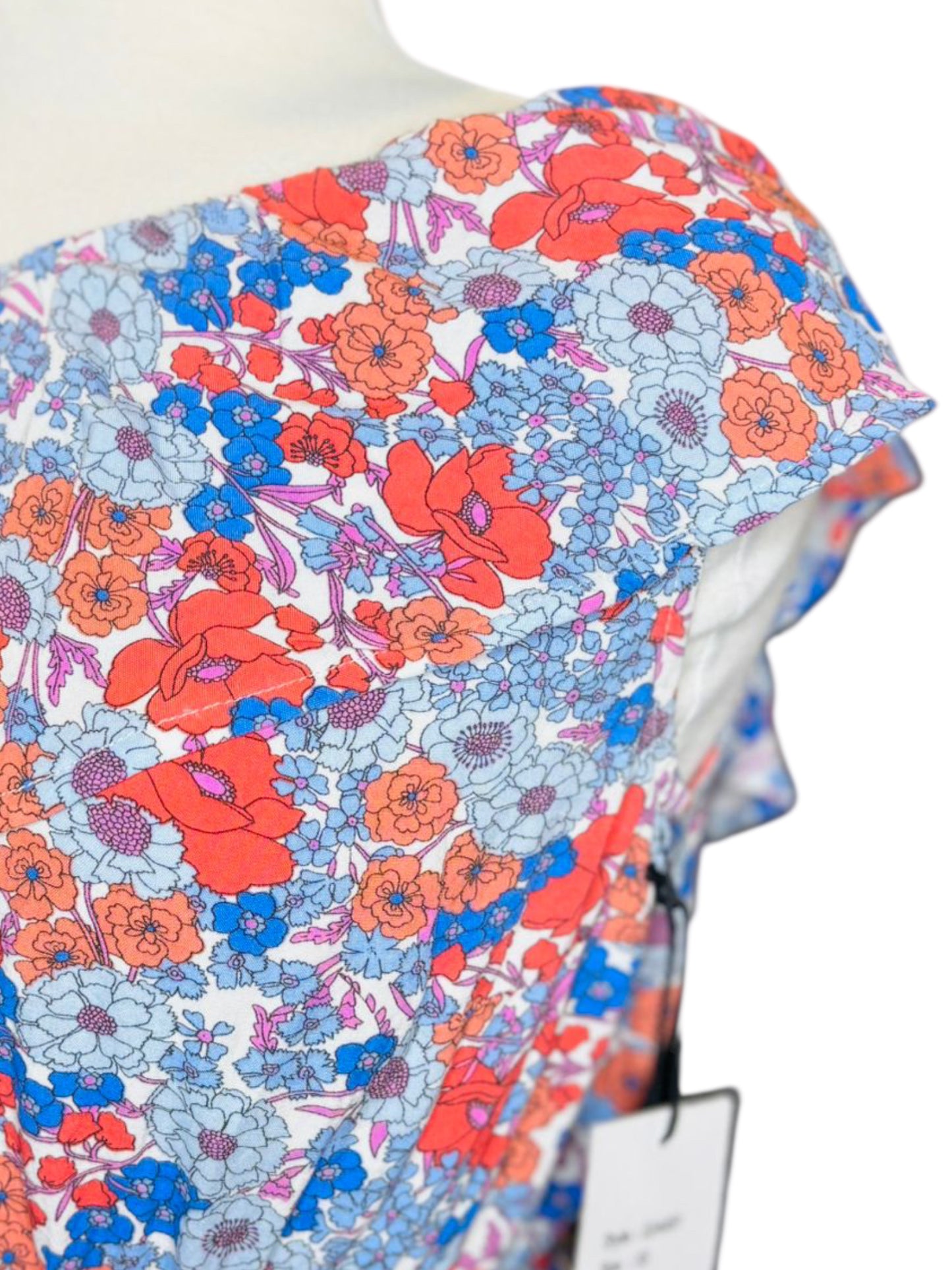 Floral one shoulder crop