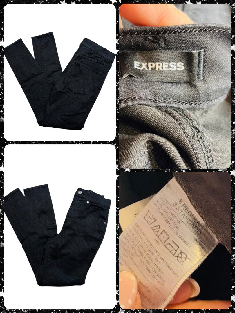Express Black Glitter Jeans