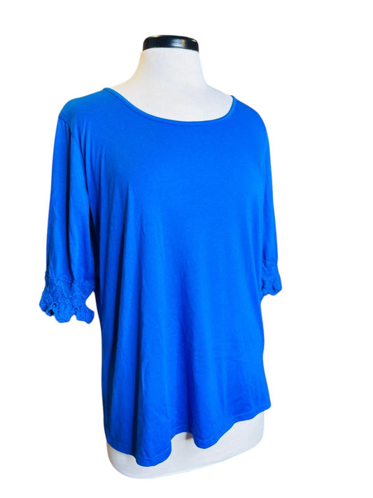 Charming Charlie Royal blue half sleeve top