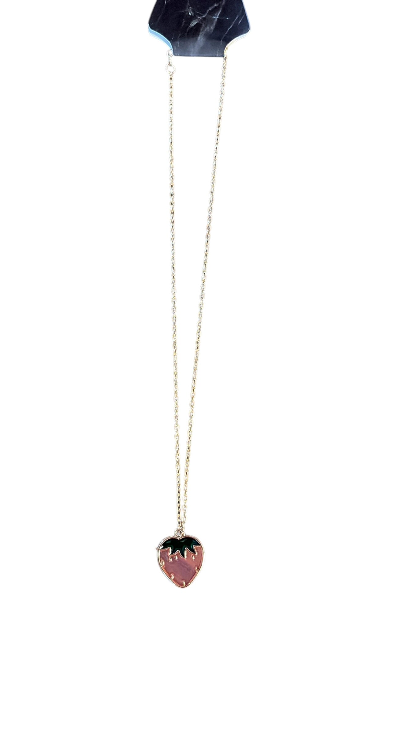 Strawberry pink light necklace