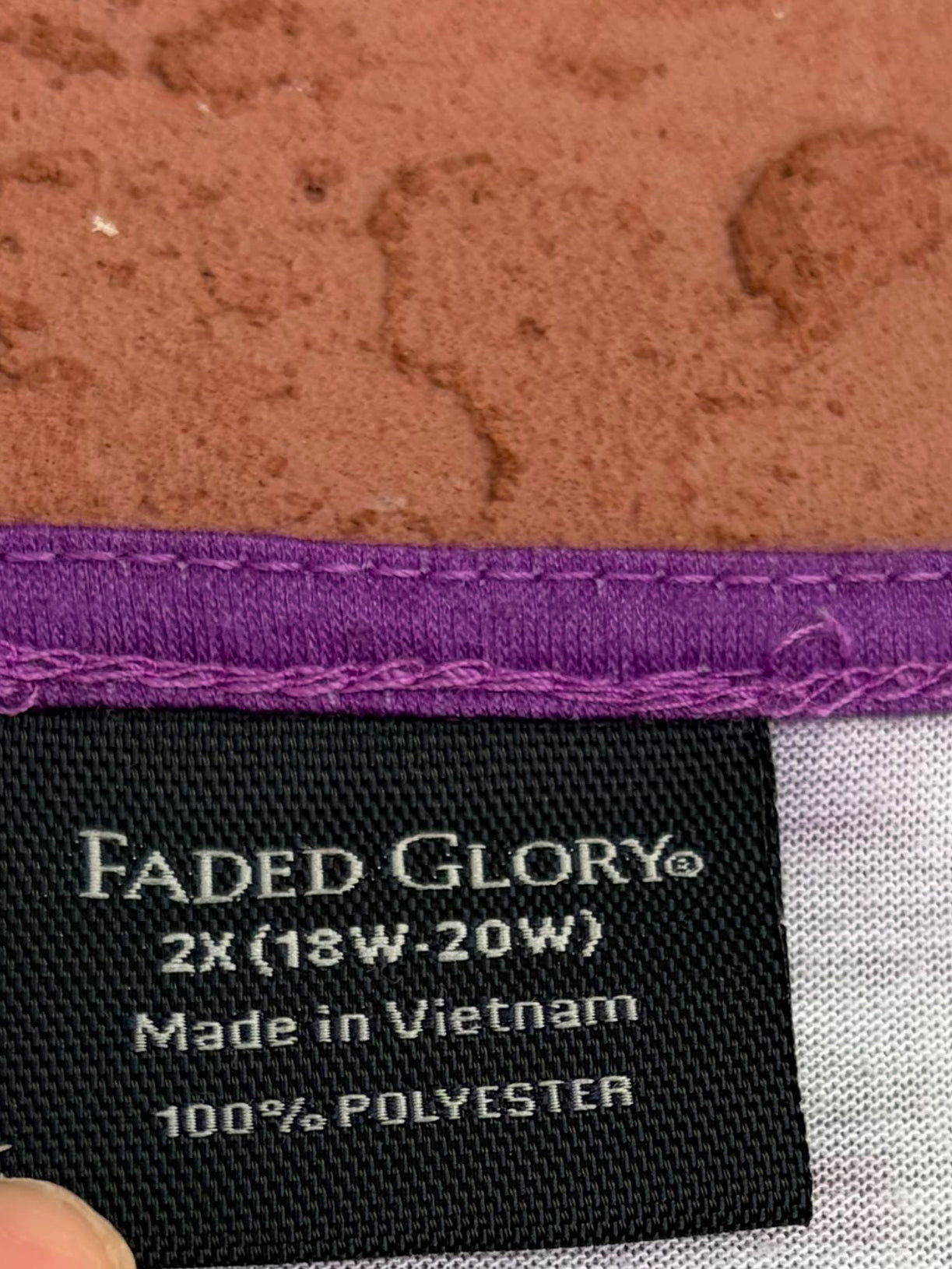 Faded Glory purple tie dye top