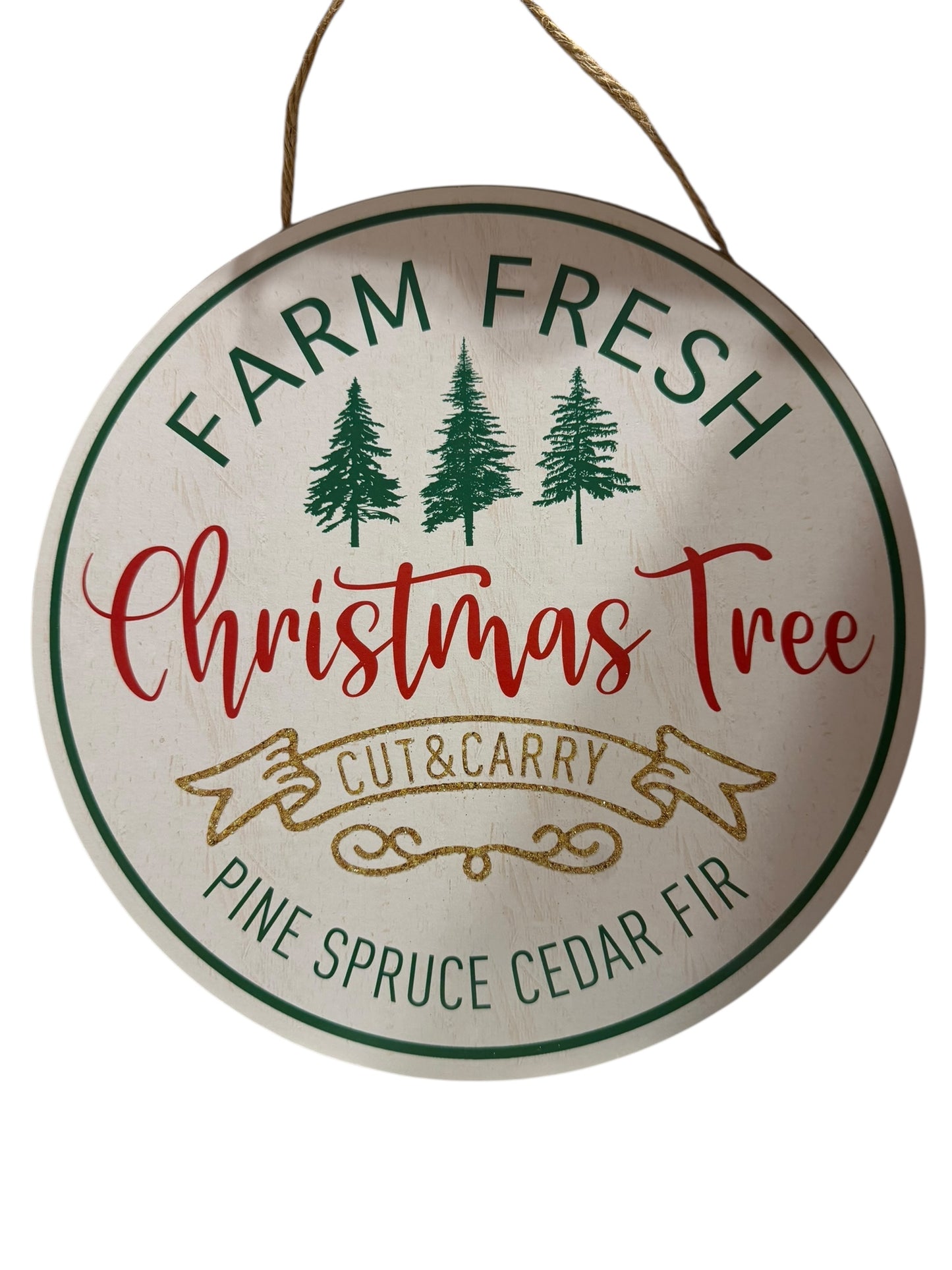 Christmas tree sign 