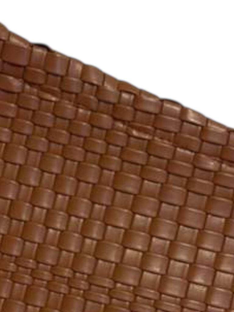 Tan croc wristlet