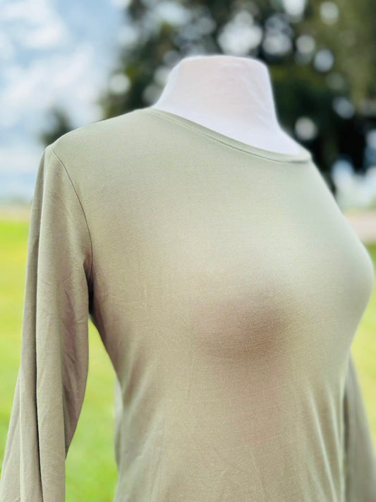 Copper Key olive green top