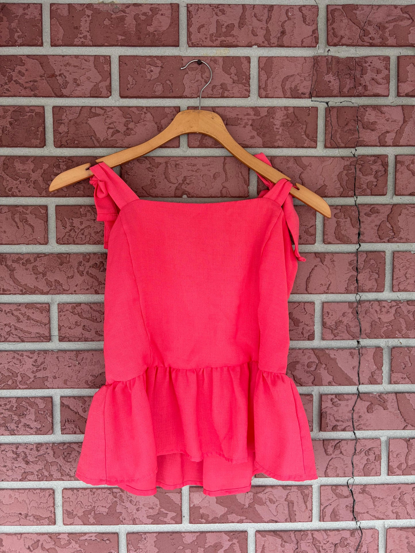 Peach Love pink tie should strap top