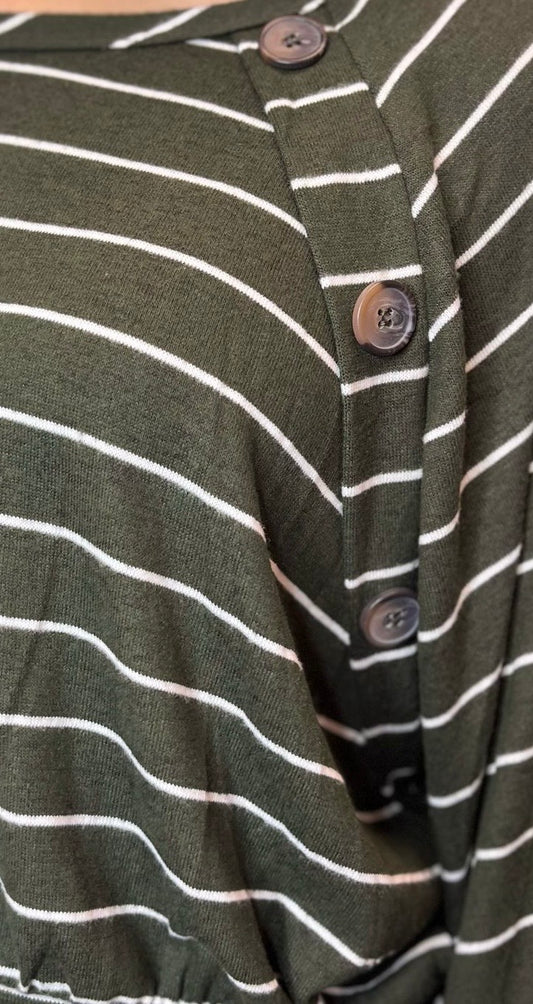 Stripped button top