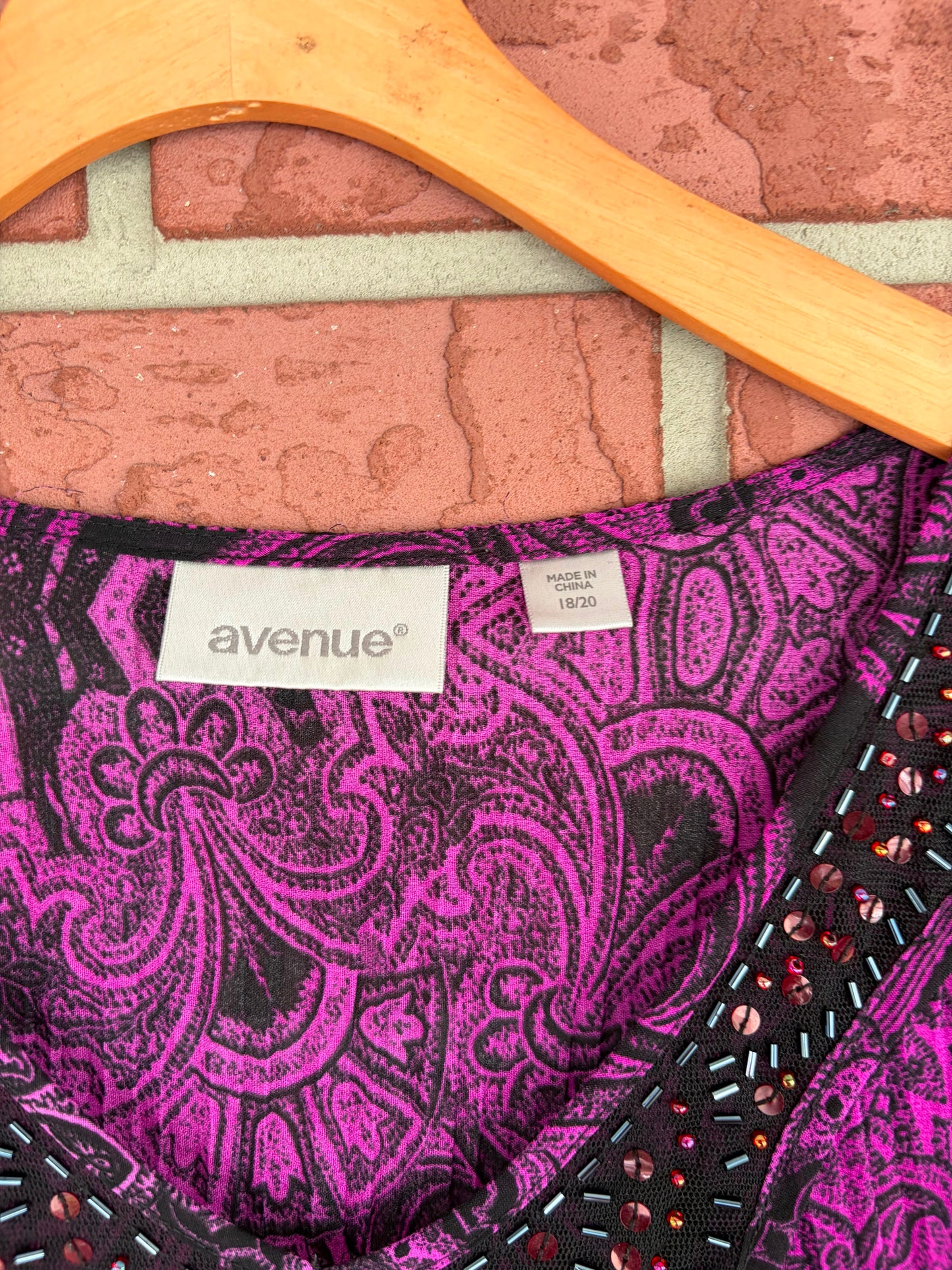 Avenue 18/20 purple red tunic