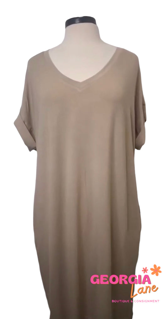 Tan Fall smooth dress