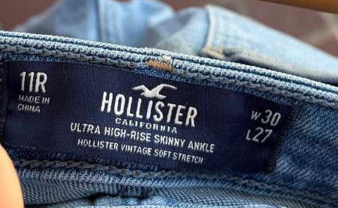 Hollister Darker Stripped Light Wash Jeans