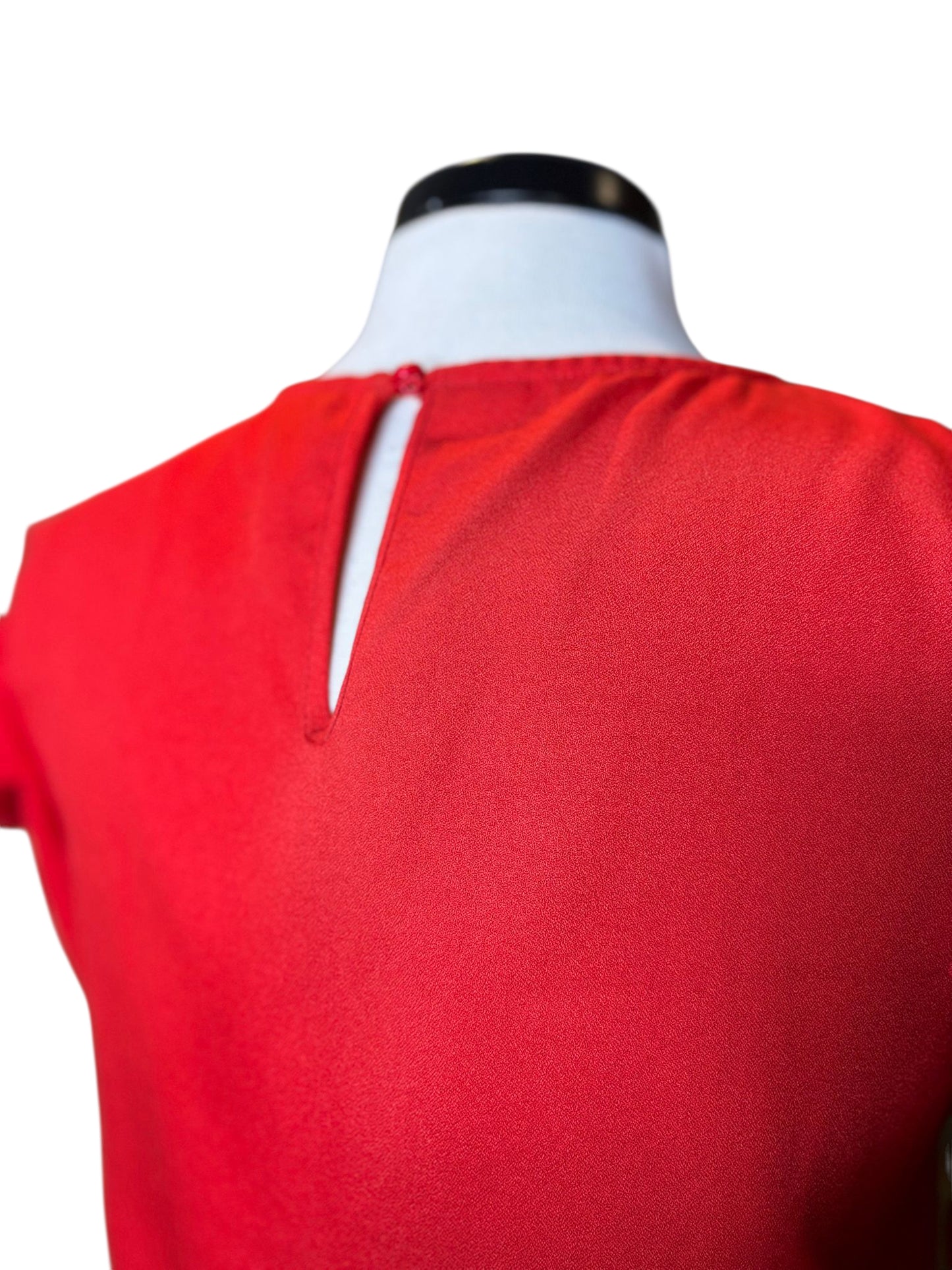 Shein red ruffle sleeve