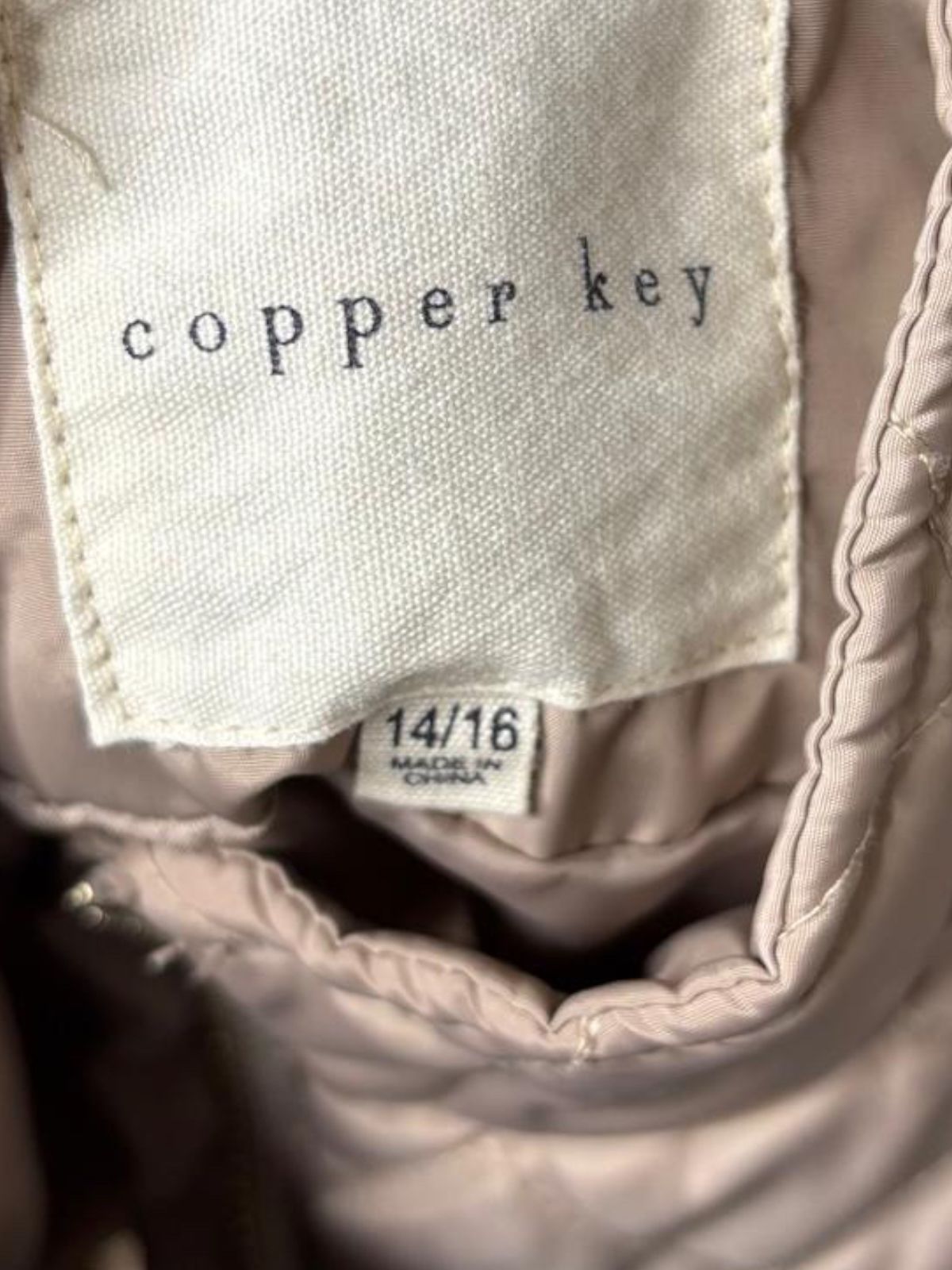 Copper key dark beige vest