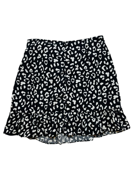 Leopard print skirt black and white