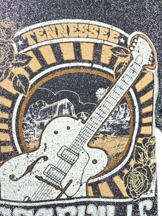 Nashville rock roll bling top