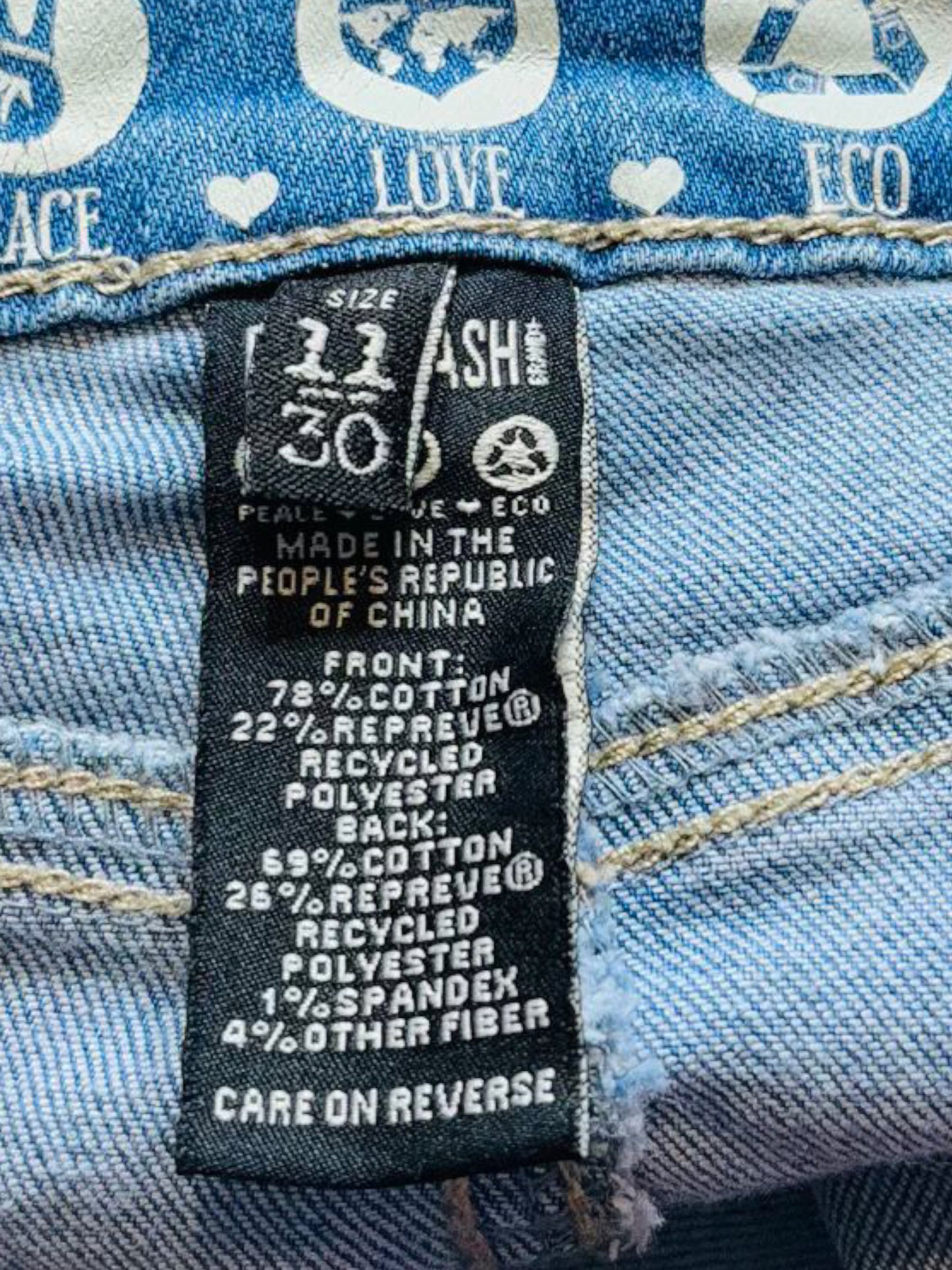 Rewash brand Distressed mini skirt