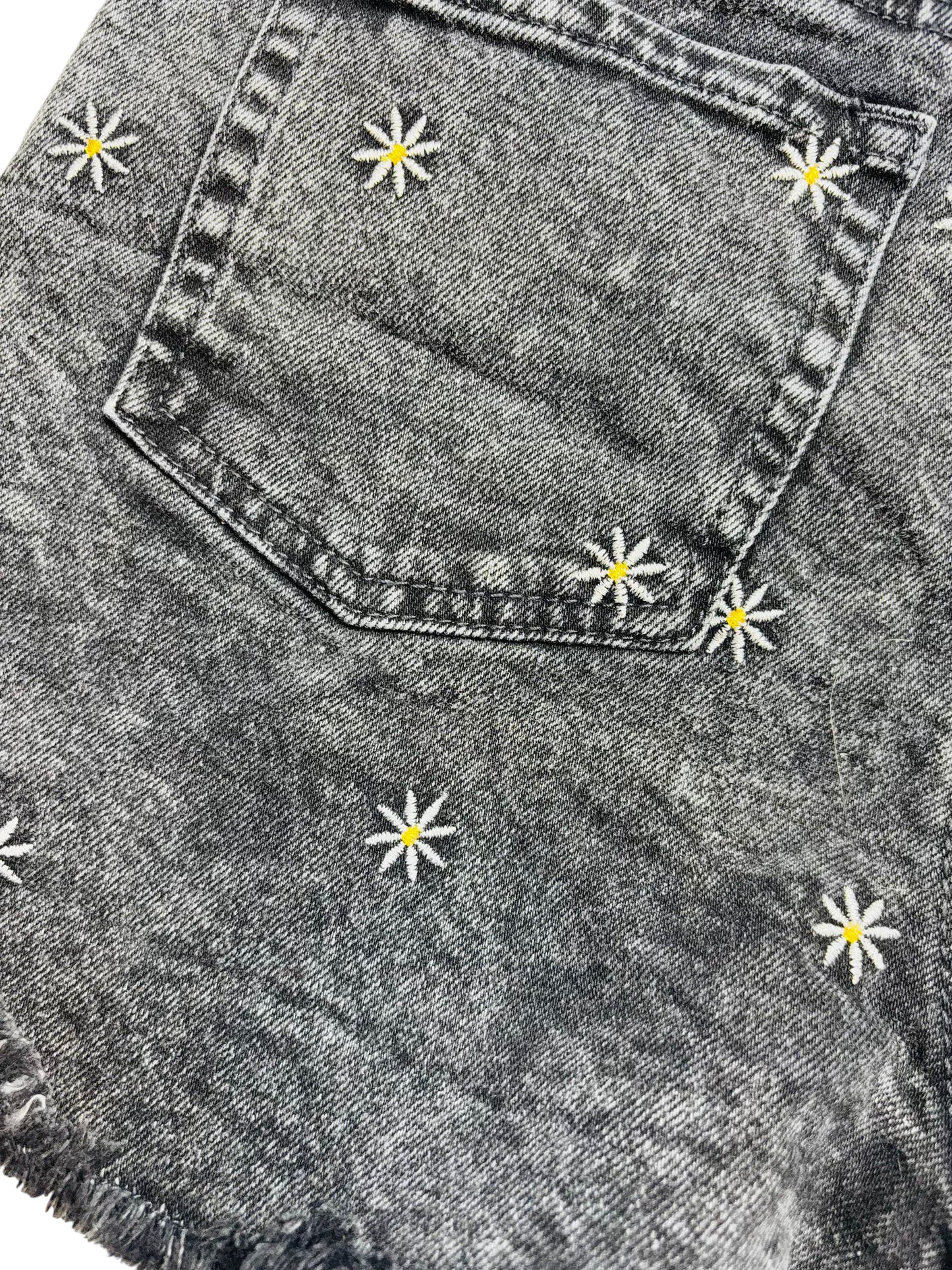 Girls art class black denim shorts