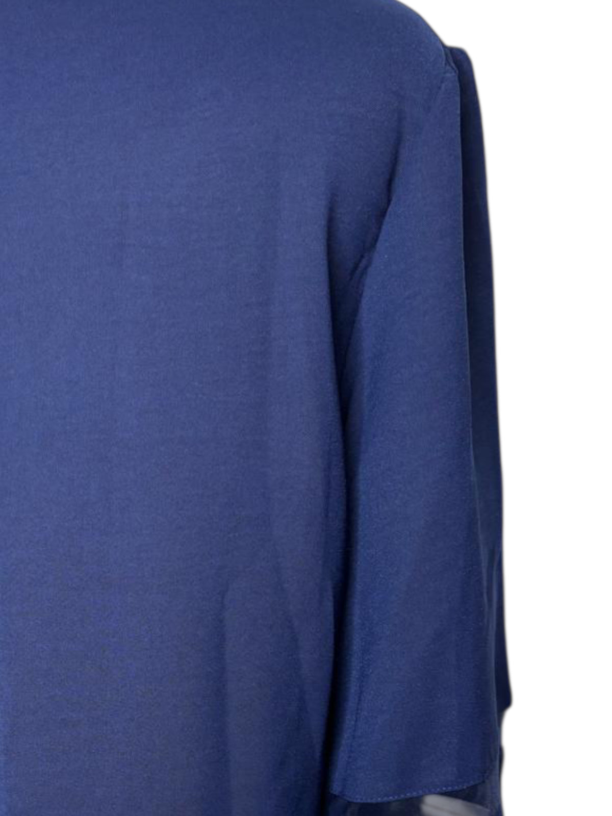 Peek a Book sleeve navy blue top