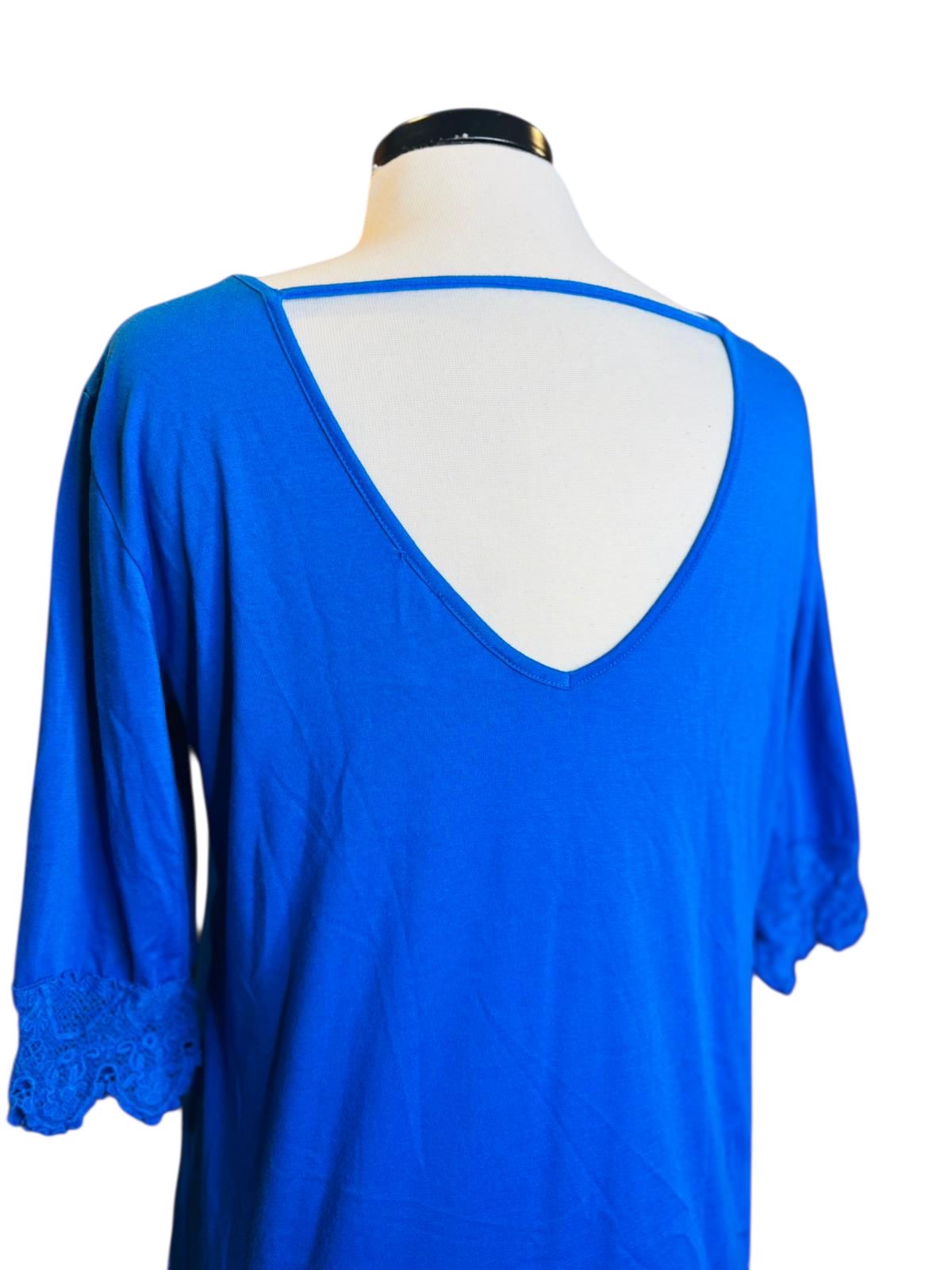 Charming Charlie Royal blue half sleeve top