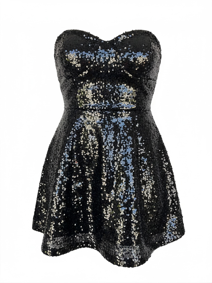 Black sparkle Hoco dress
