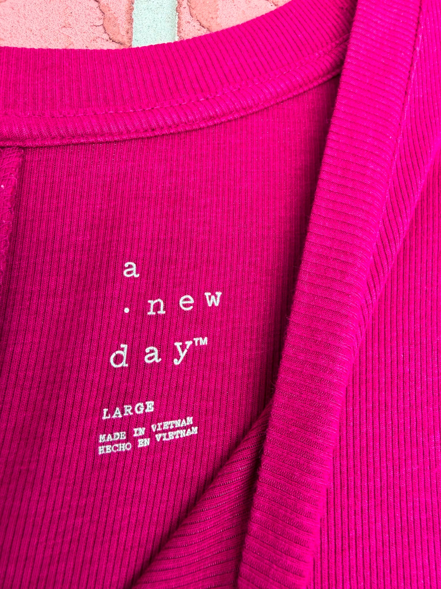 A New Day Dark Pink Ribbed Dress