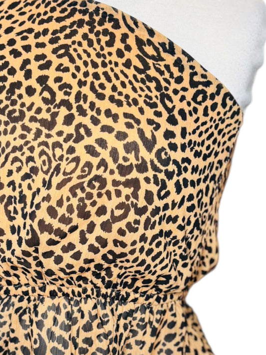 GB leopard one shoulder top
