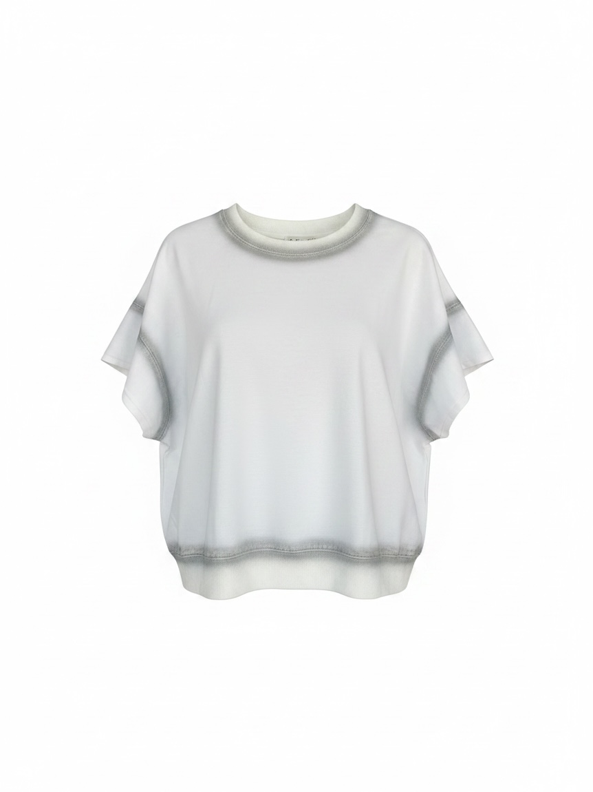 Grey airbrush oversized top