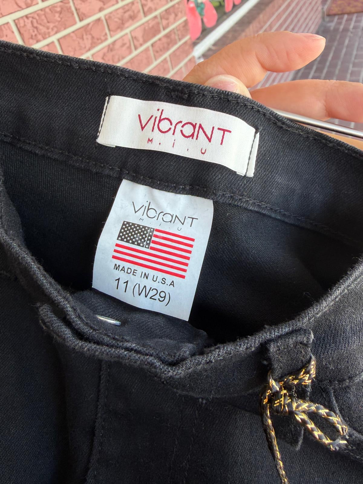 Vibrant Black Bell Bottoms
