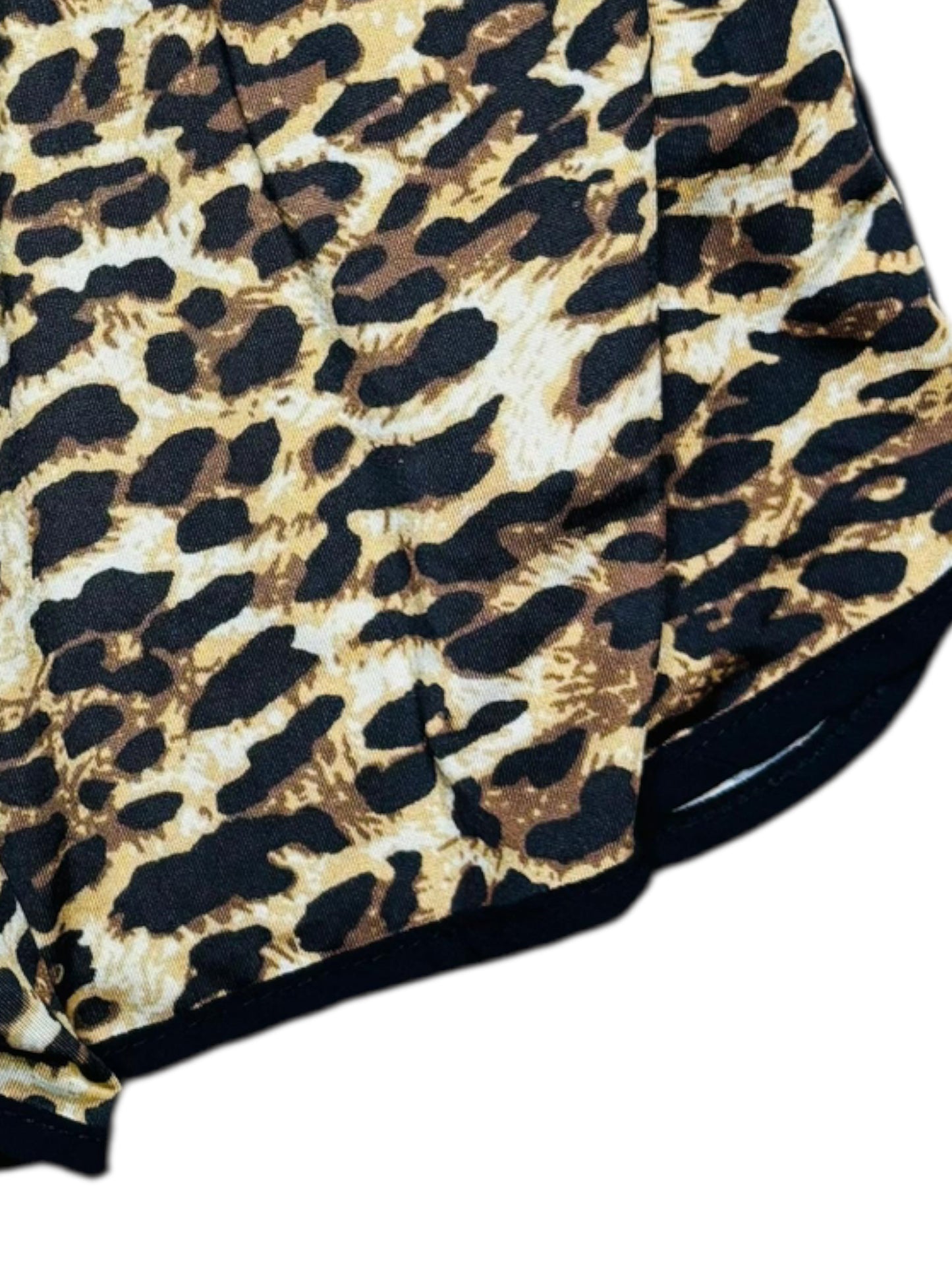 Athletic leopard shorts