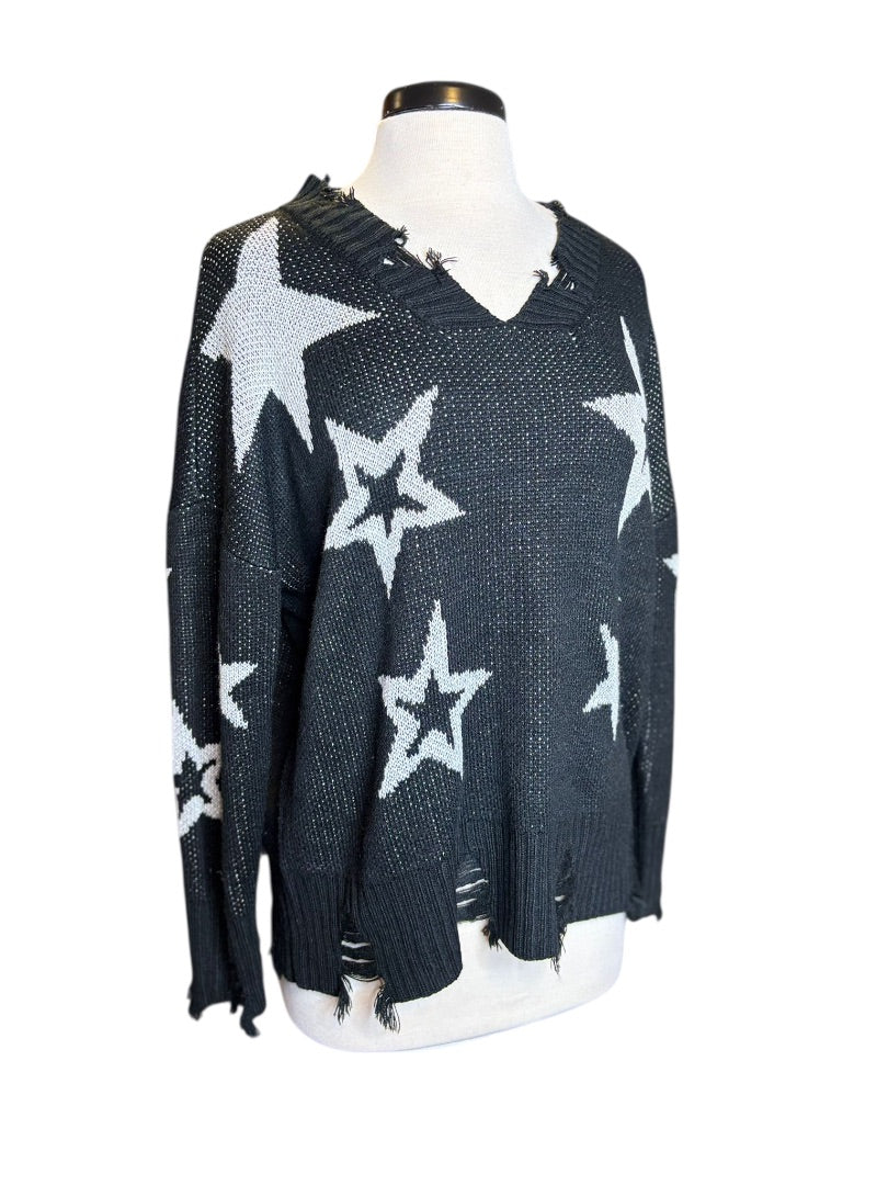 Say what Sweater Black and silver