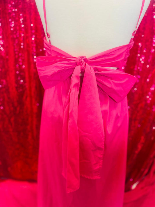 Hot Pink Bow Dress