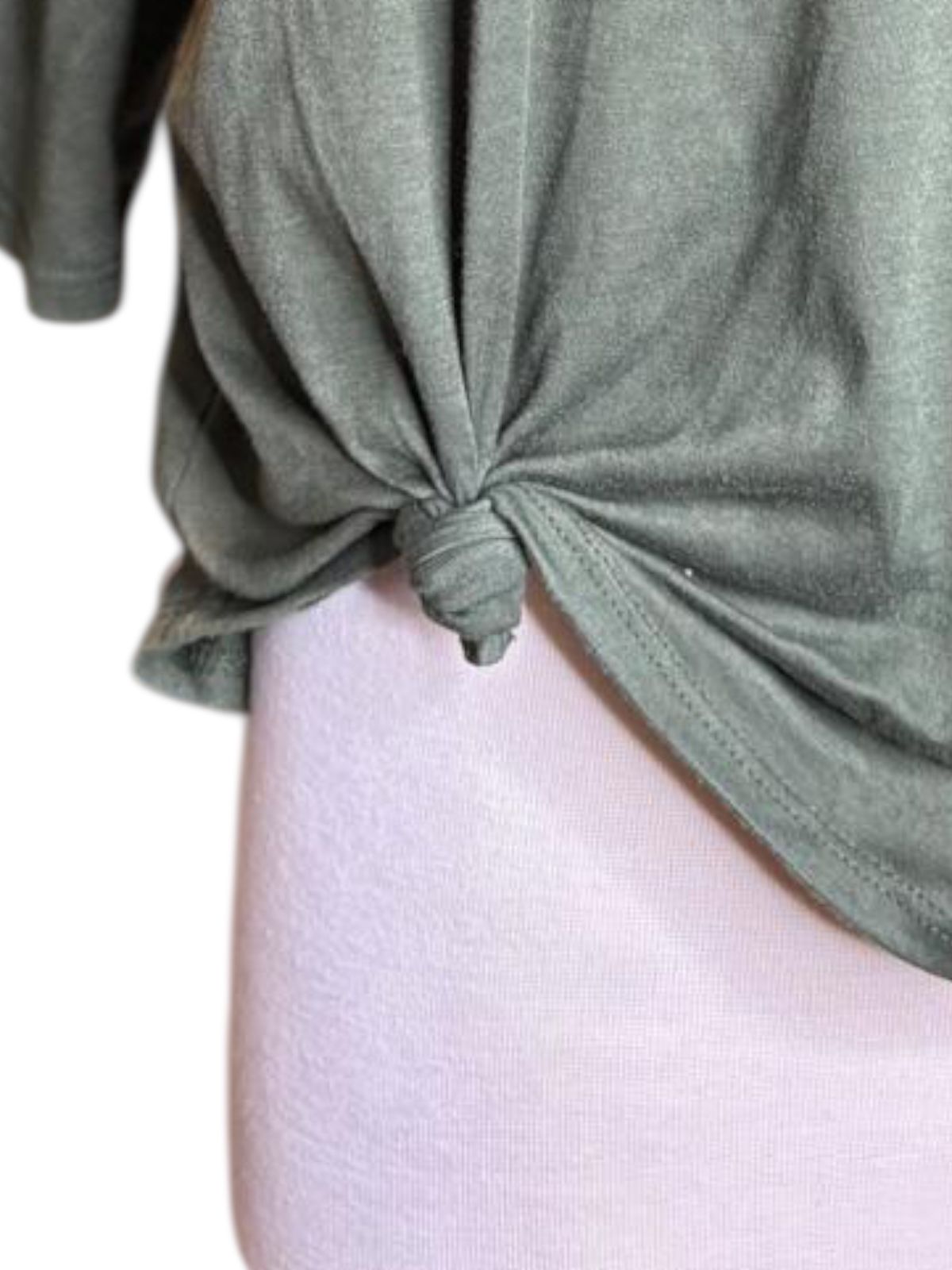 Lilly White v-neck green top