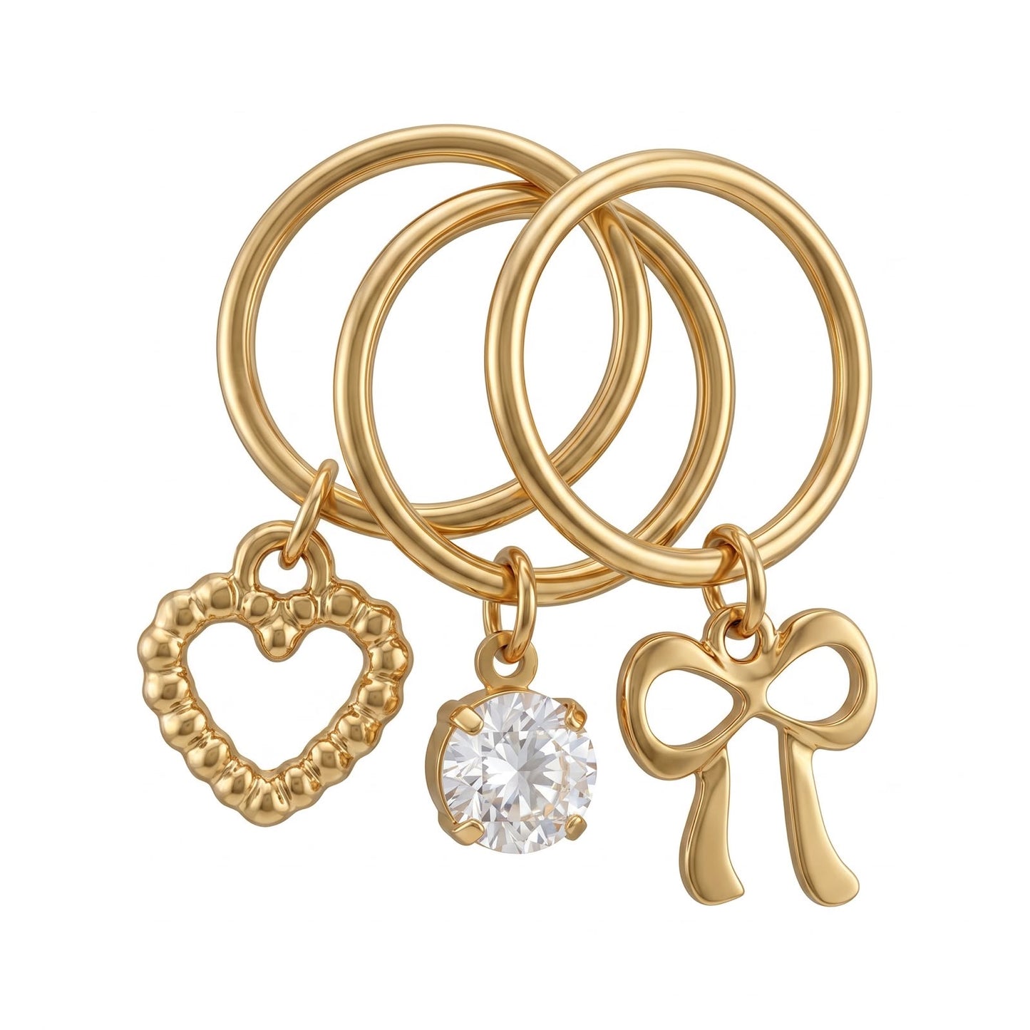 Charm ring set size 6