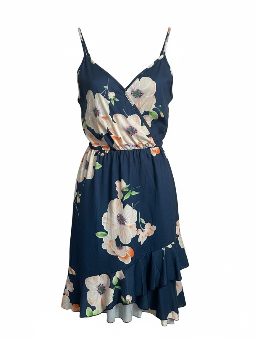 Blue floral dress