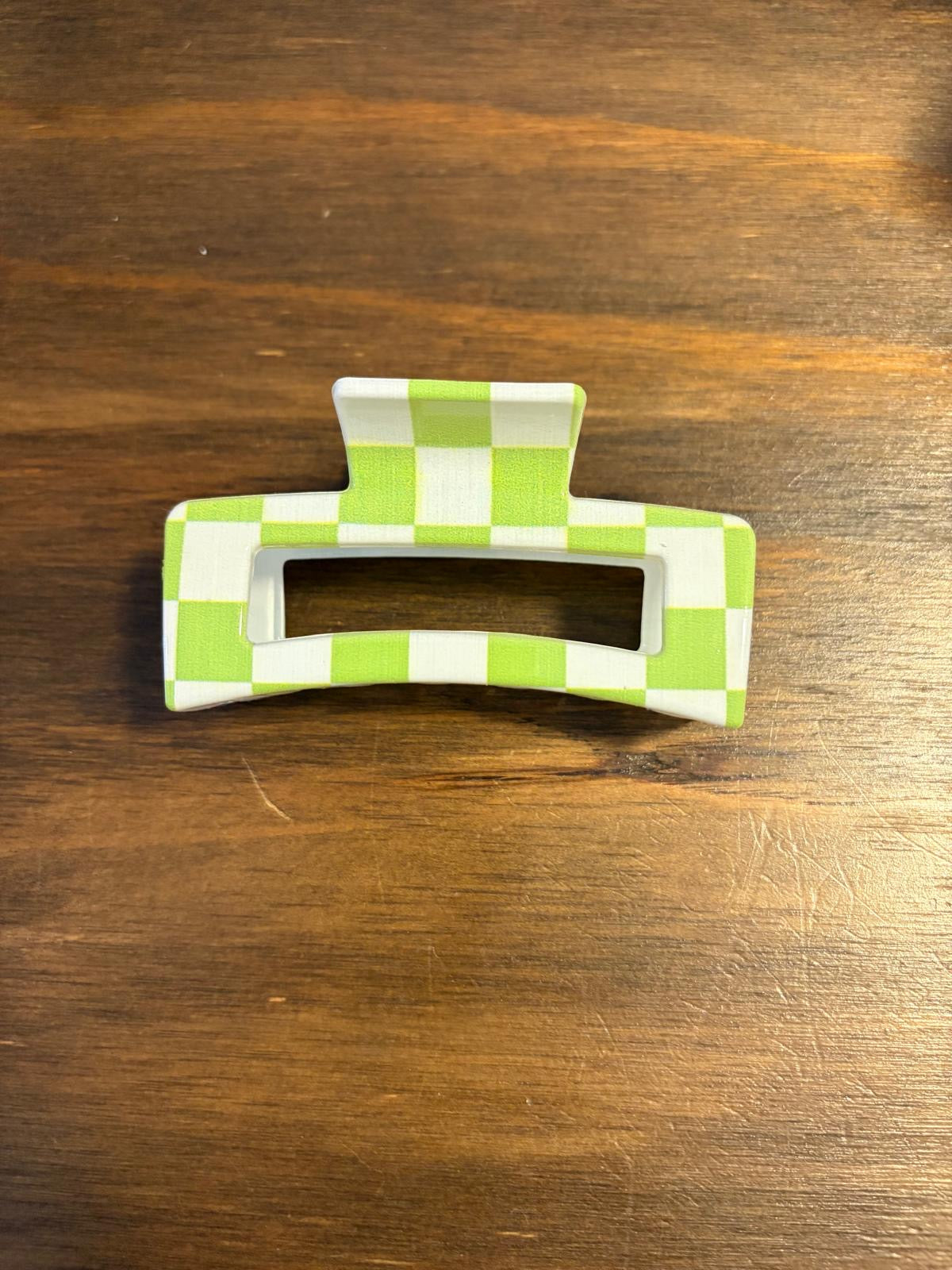 Assorted claw clips checkered