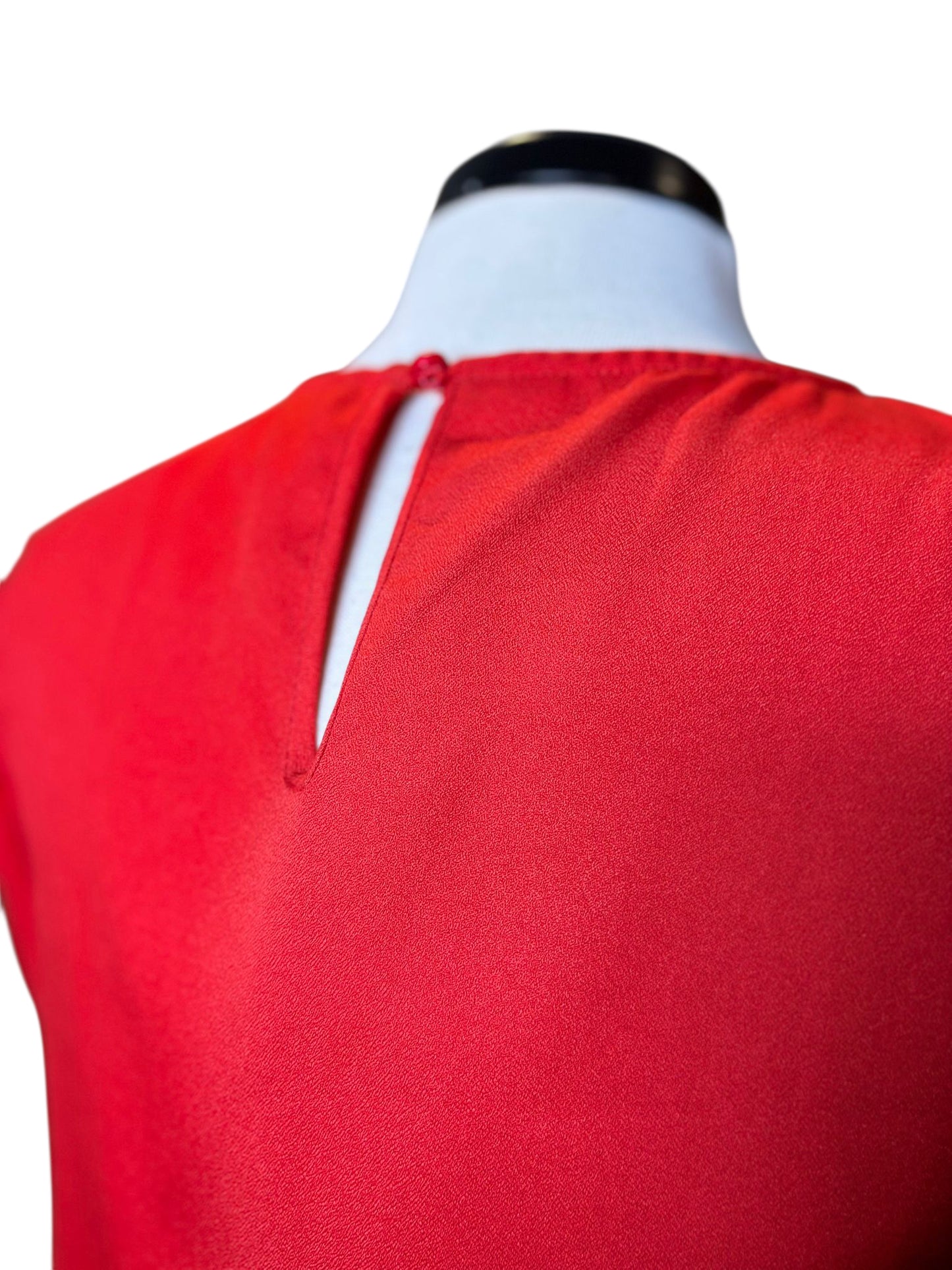 Shein red ruffle sleeve