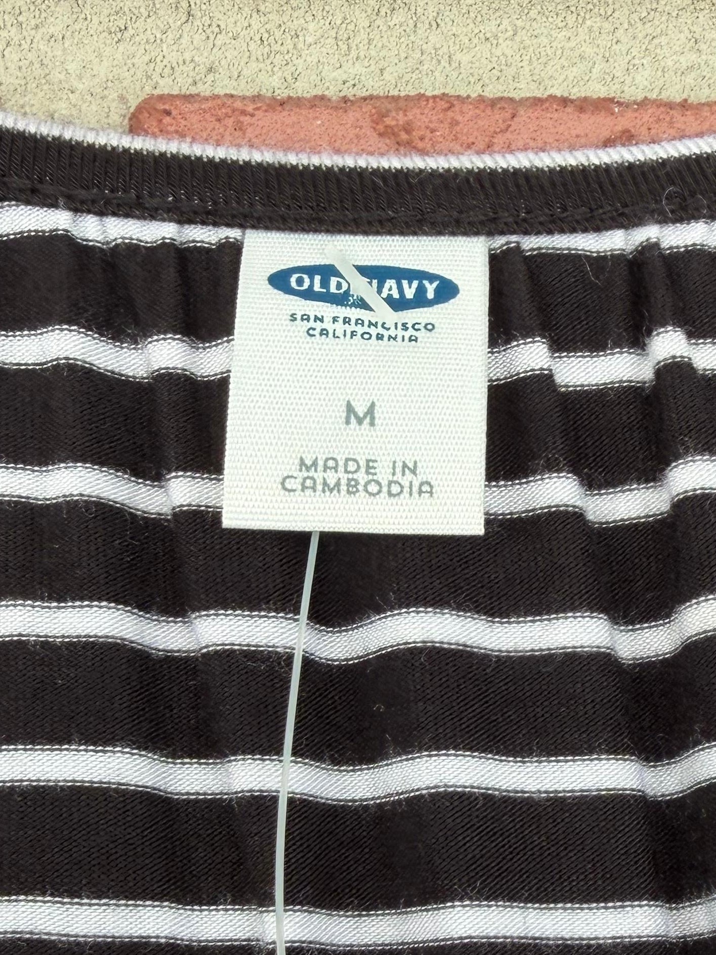 Old Navy Black and White Striped Top