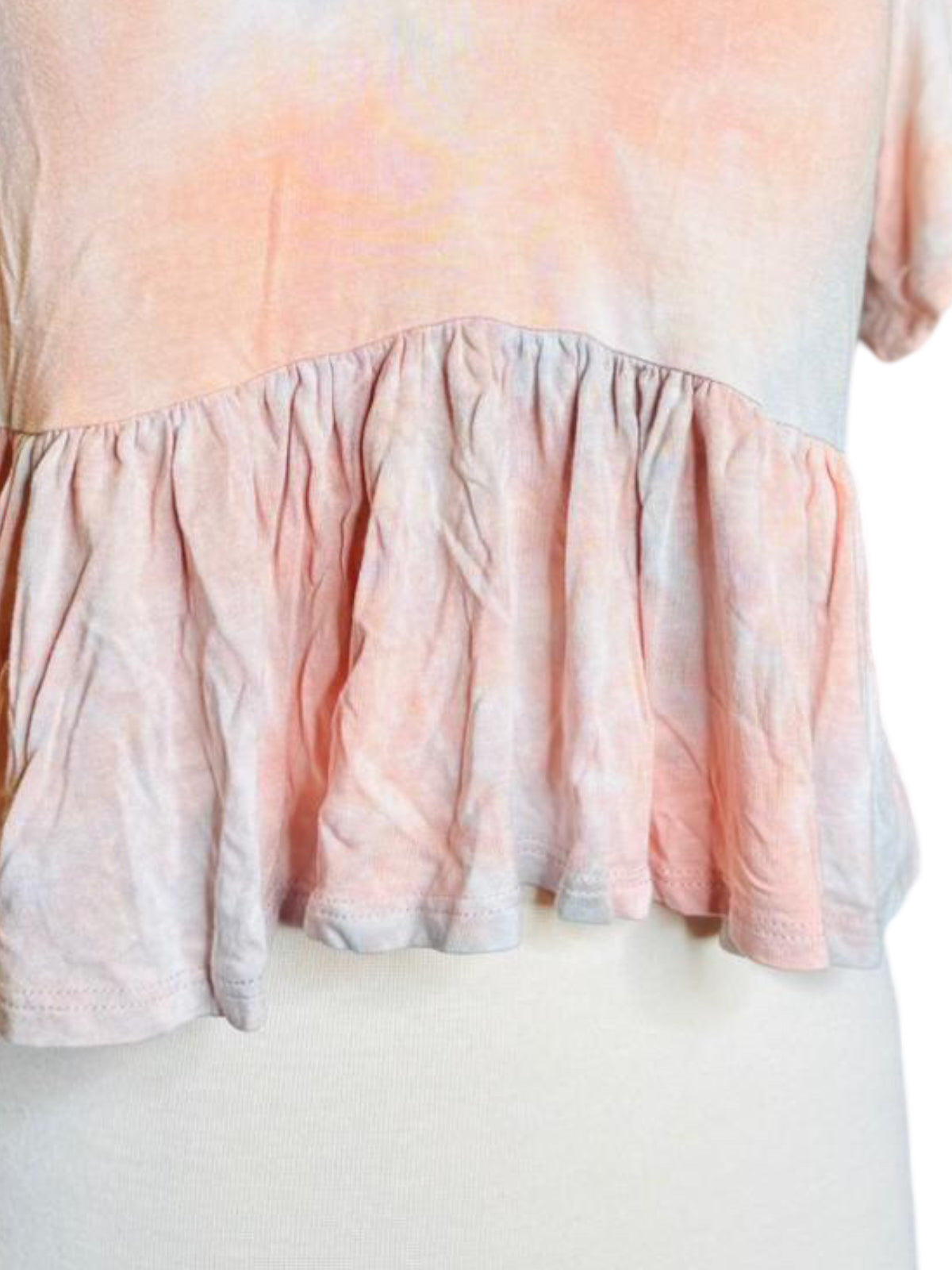2 Saints ruffle top tie dye