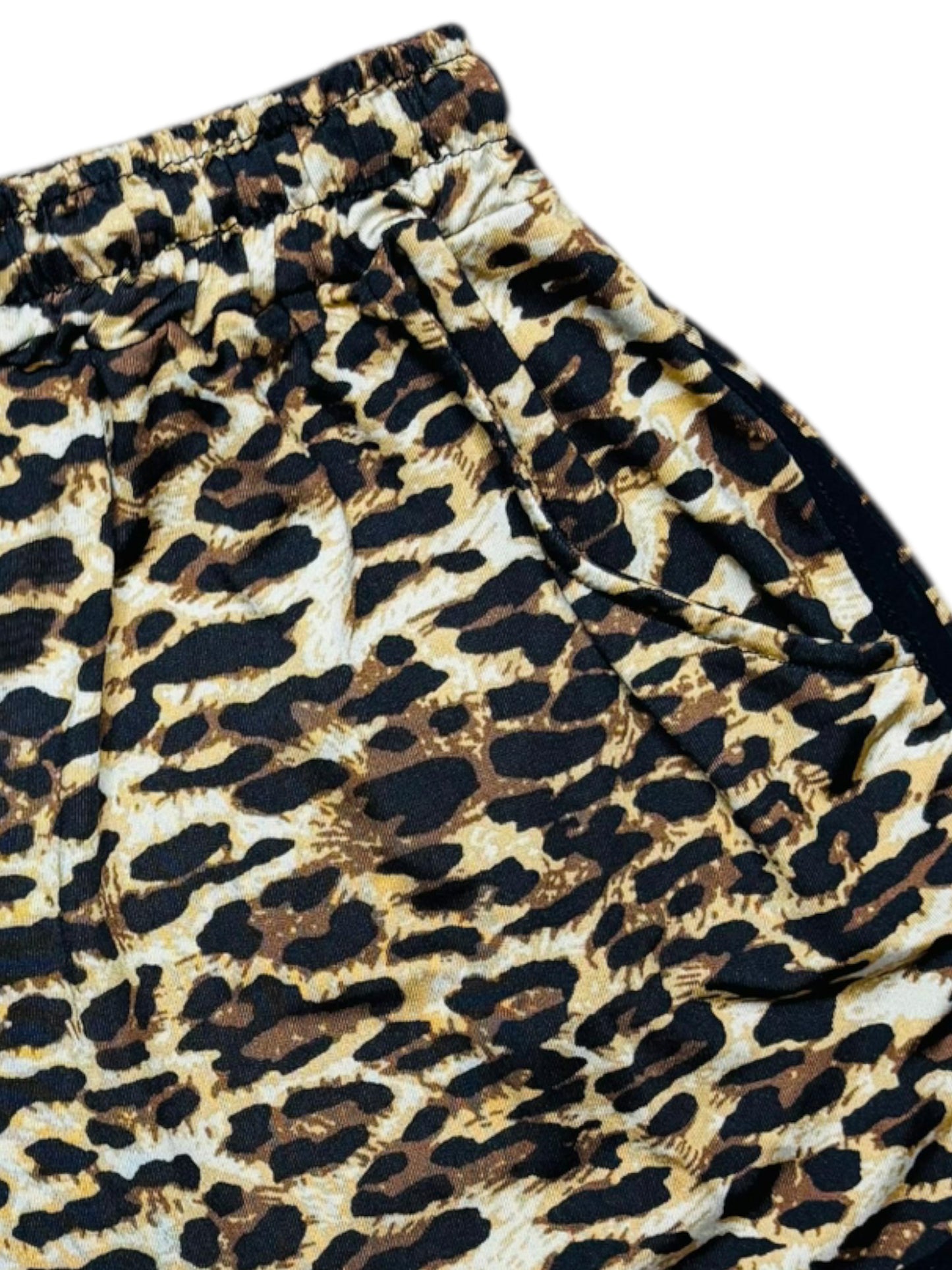 Athletic leopard shorts