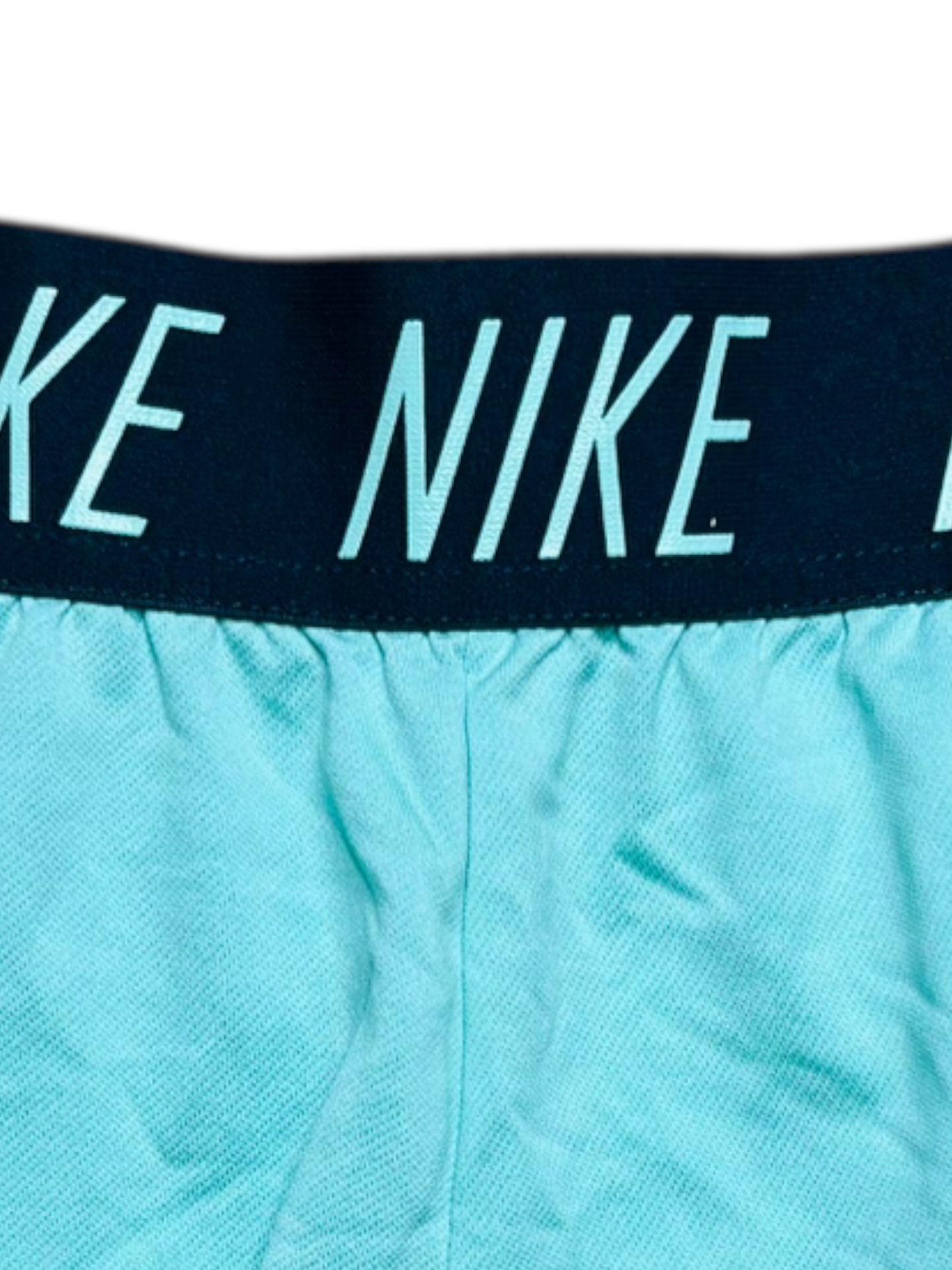 Nike blue shorts black waist