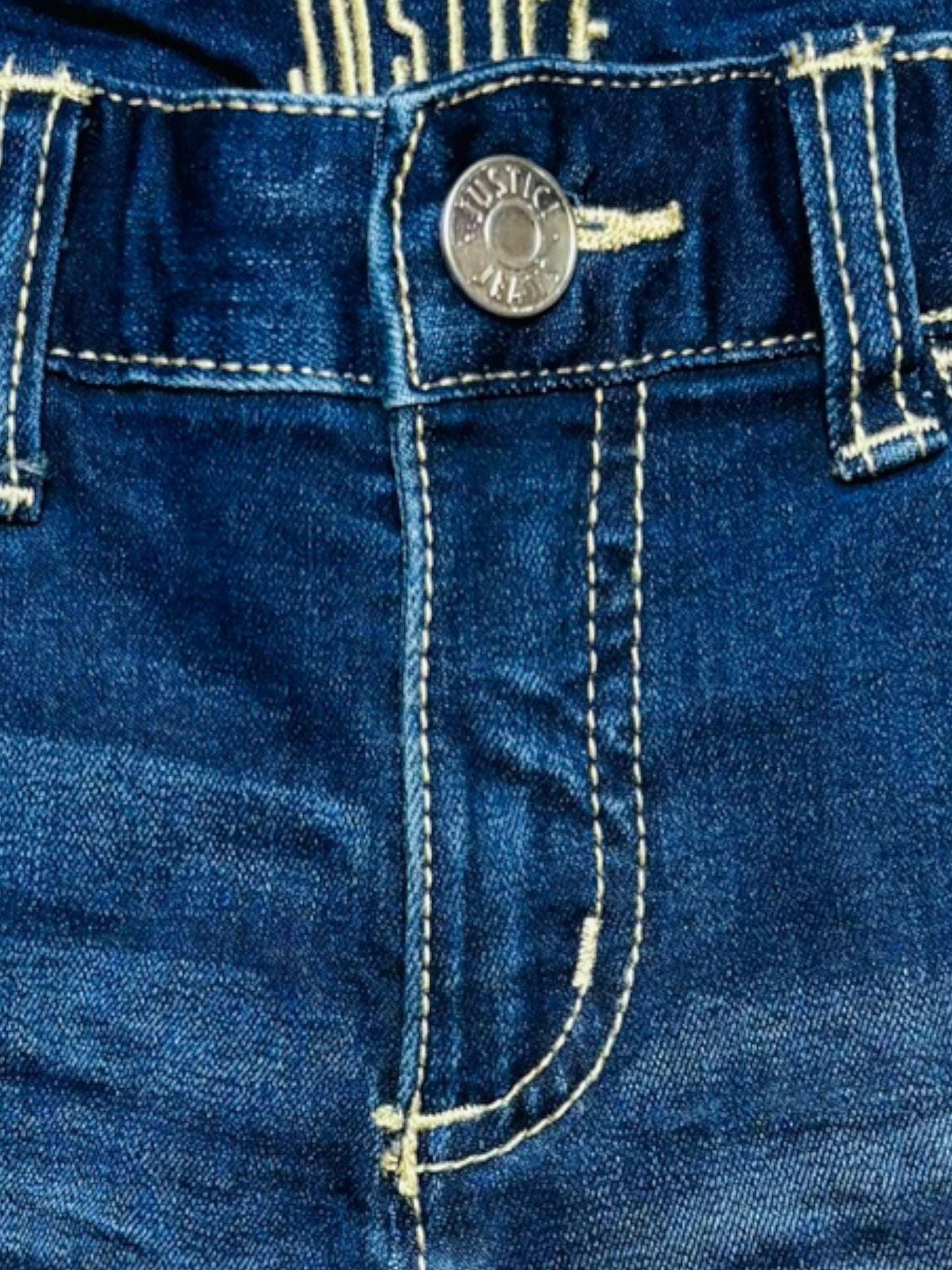 Justice denim shorts dark wash NWT