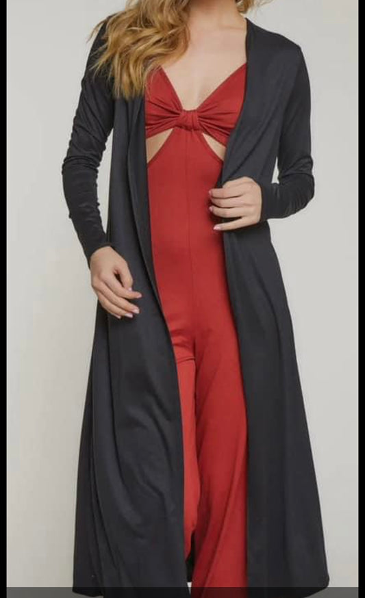 Black long sleeve cardigan