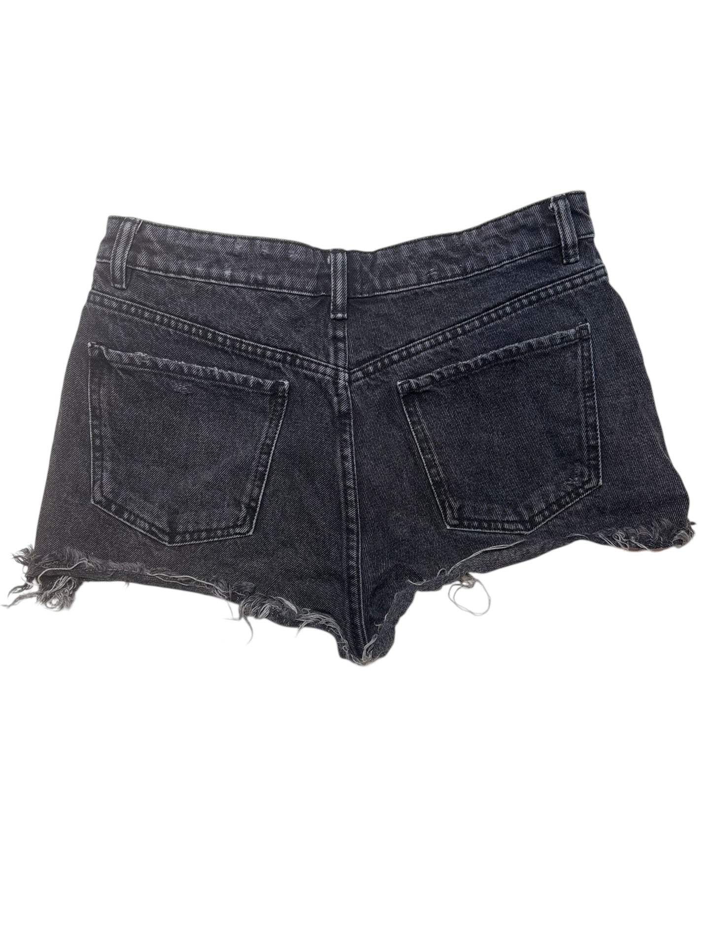 Zara black denim shorts