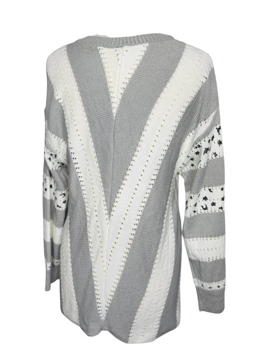 Leopard v designed sweater