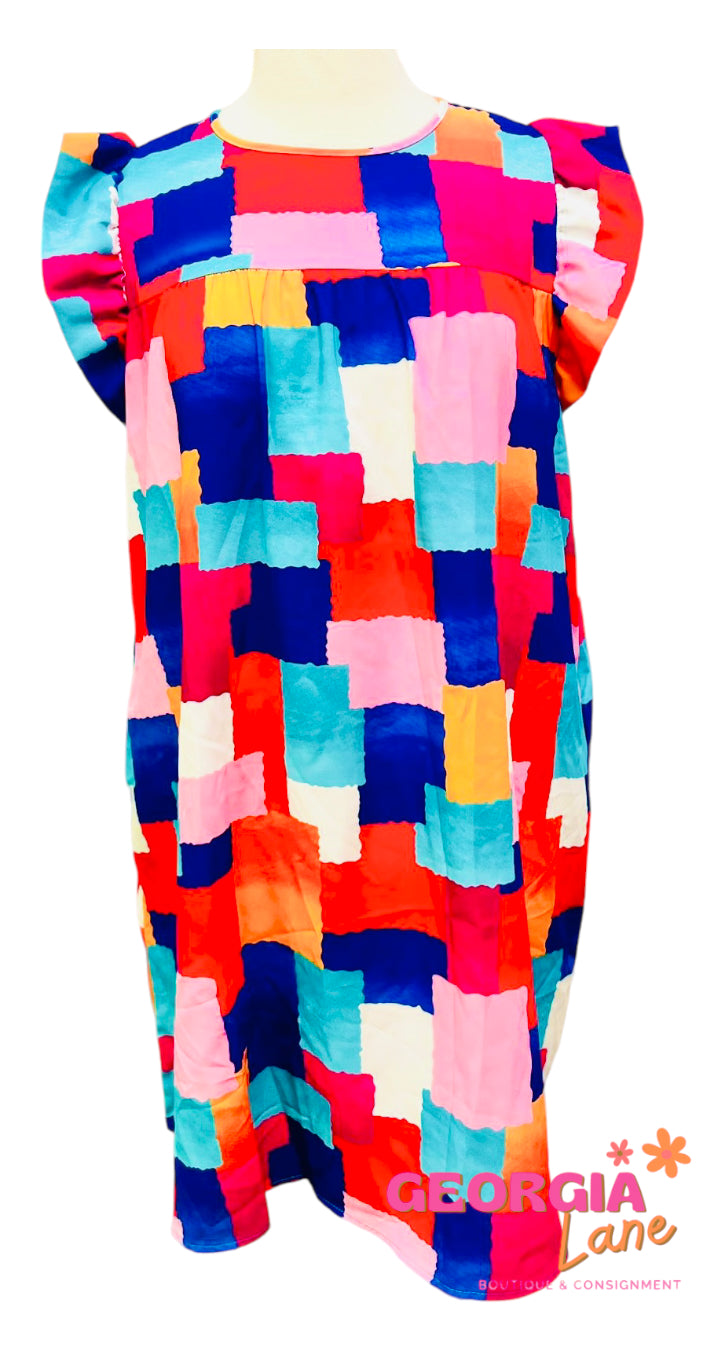 M Painting into Fall dress