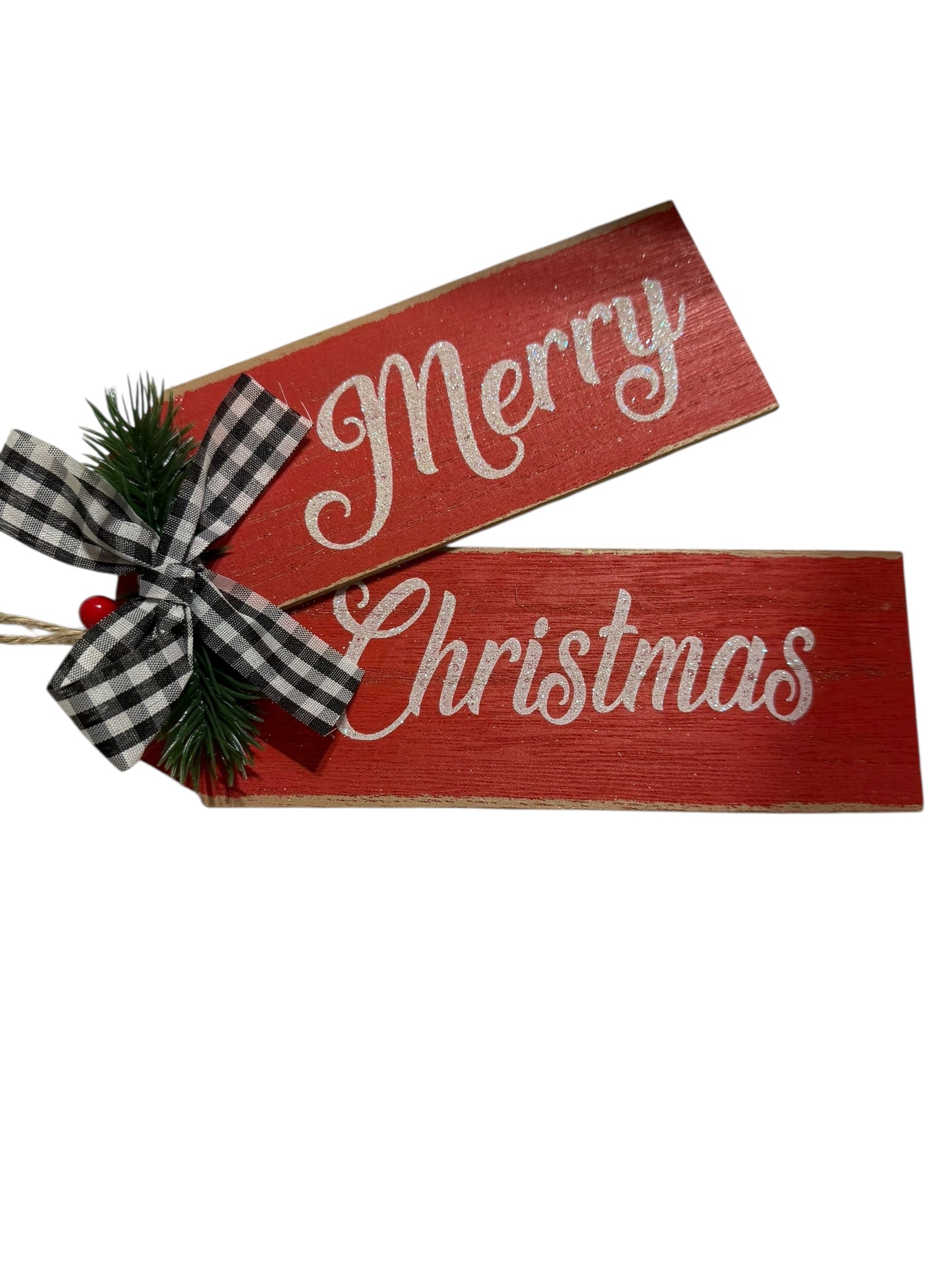 Merry Christmas sign ornaments