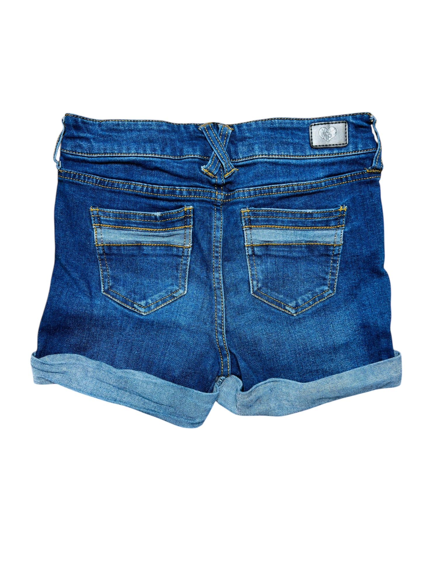 Justice denim shorts dark wash NWT
